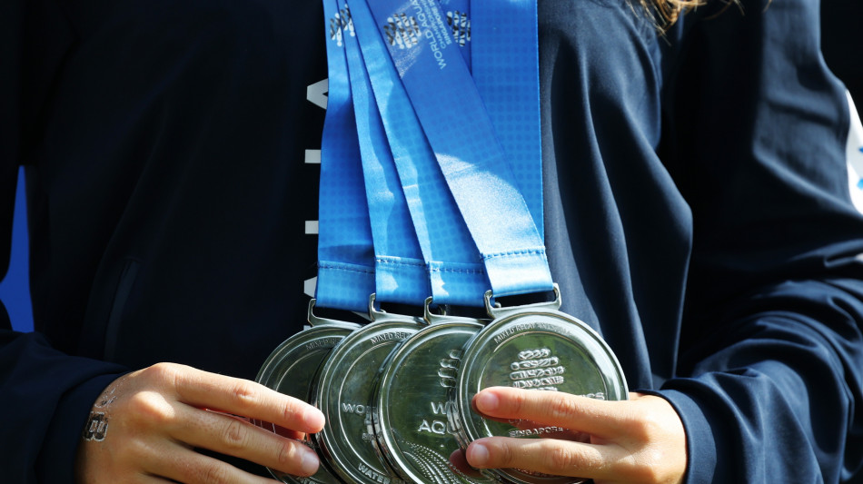Mondiali nuoto: Italia d'argento nel fondo, poker per Taddeucci