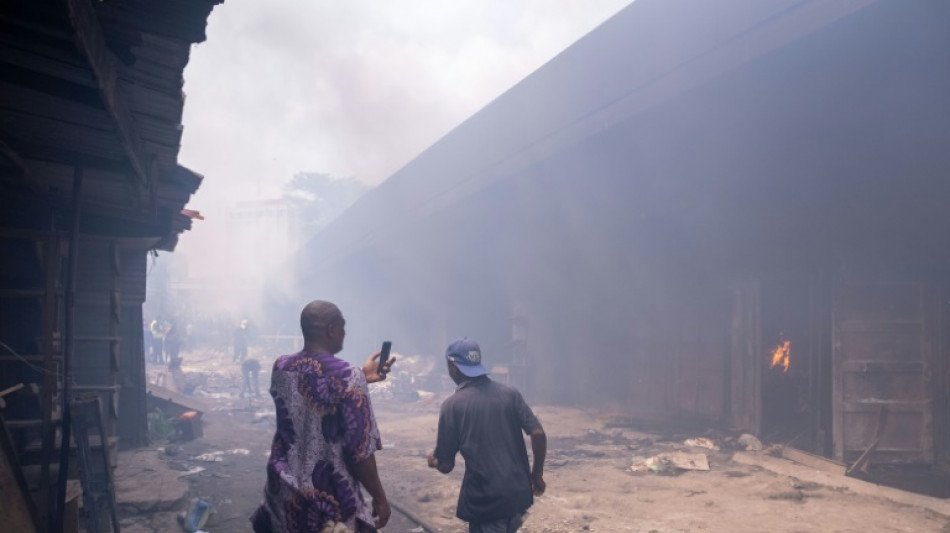 Fire damages main Lagos bridge, dozens of shops burnt