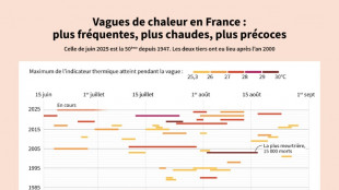 Vagues de chaleur en France: plus fr&eacute;quentes, intenses et longues