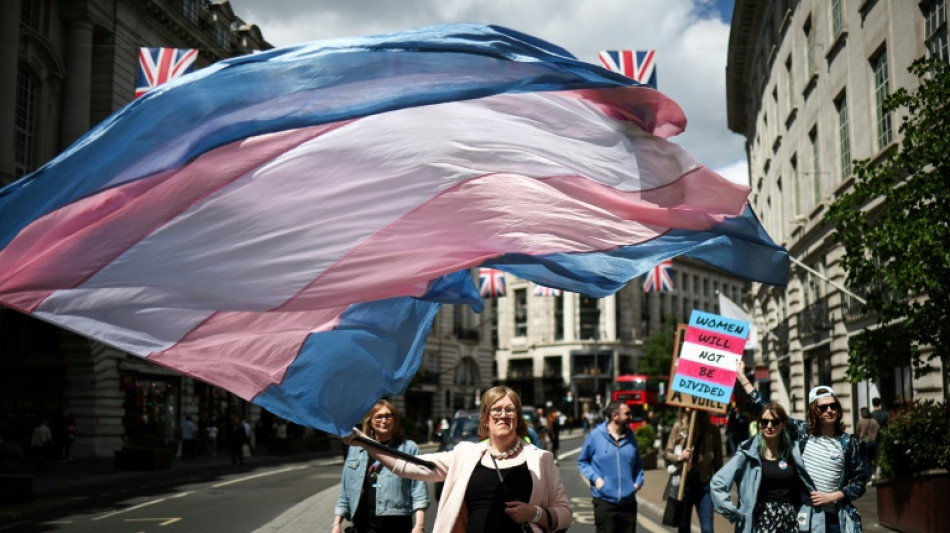Trans campaigners descend on UK parliament to protest 'bathroom ban'