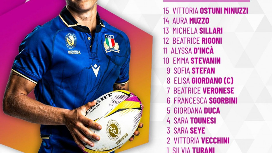 Mondiali rugby donne: Italia-Sudafrica; 100 volte Sofia Stefan
