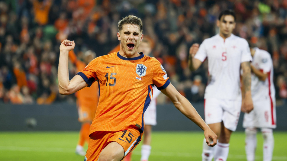 Mondiali 2026: Olanda travolgente, 8-0 contro Malta