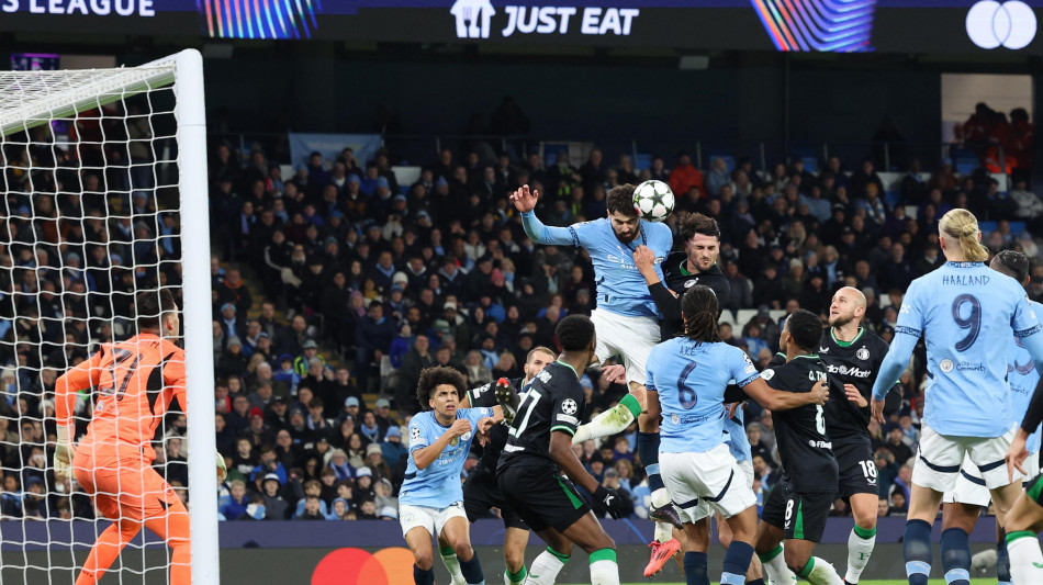 Champions: &eacute; ancora crisi City, da 3-0 a 3-3 con il Feyenoord
