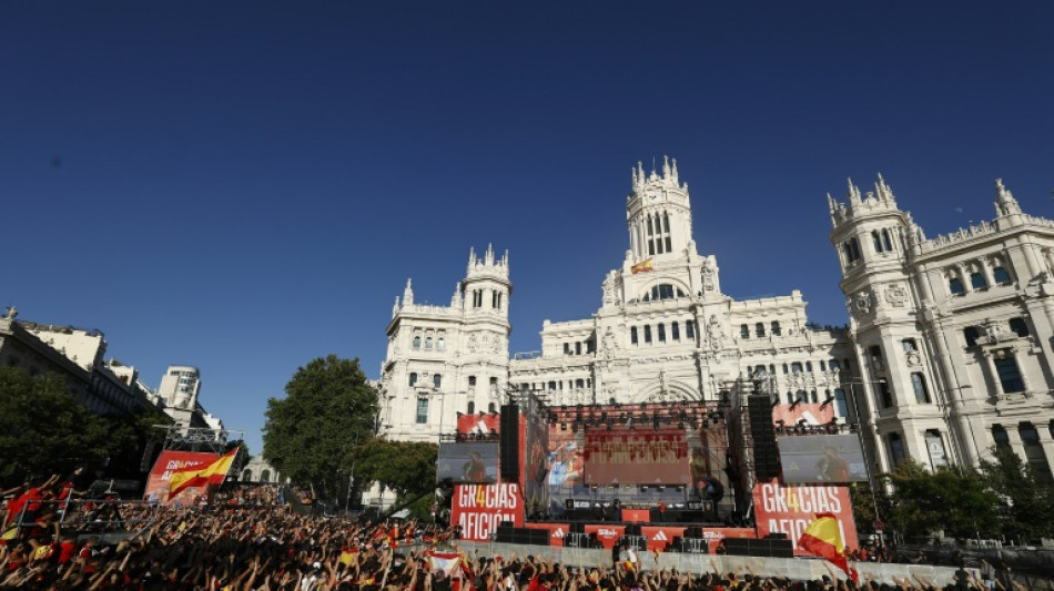 Euro-2024: les h&eacute;ros espagnols f&ecirc;t&eacute;s &agrave; Madrid 