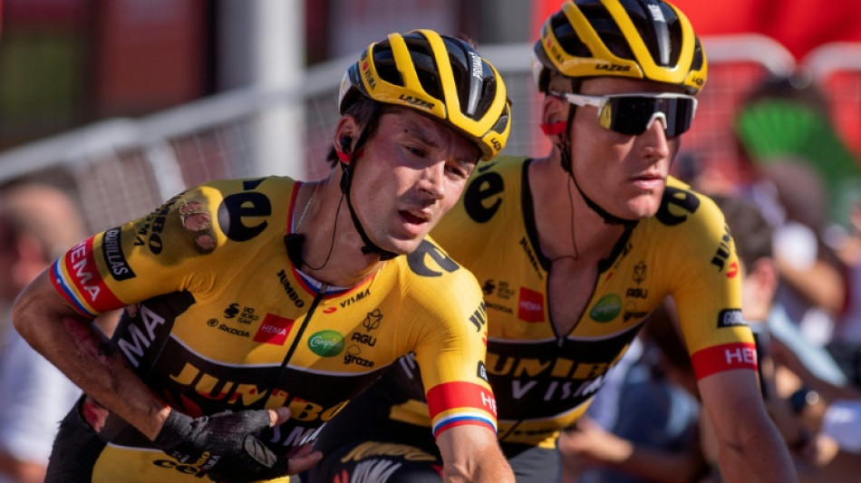 Roglic crashes in Vuelta sprint gamble as Pedersen wins stage