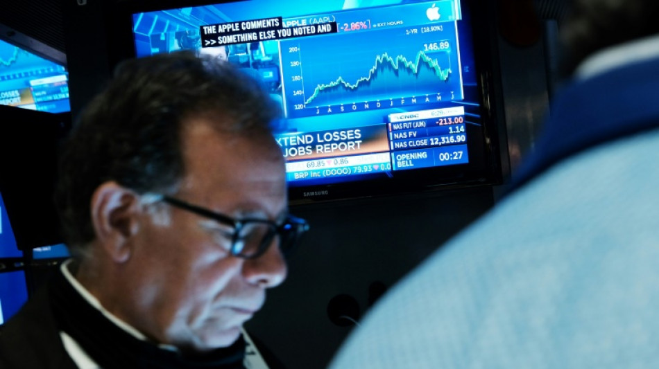 Wall Street toujours dans le rouge apr&egrave;s quatre s&eacute;ances de pertes