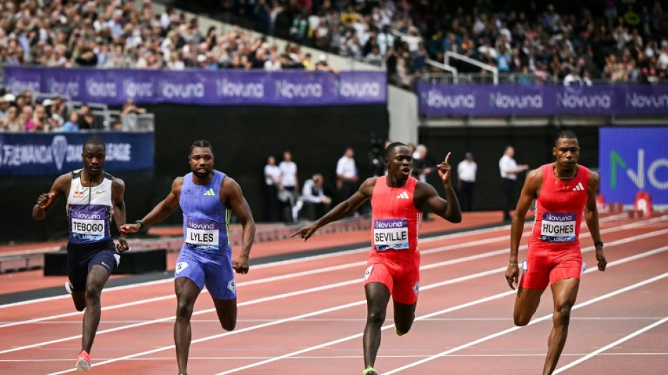Noah Lyles &eacute; superado por jamaicano Oblique Seville nos 100m rasos em Londres