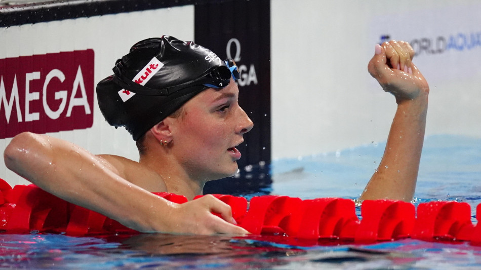 Nuoto: record del mondo nei 400 sl per la canadese McIntosh
