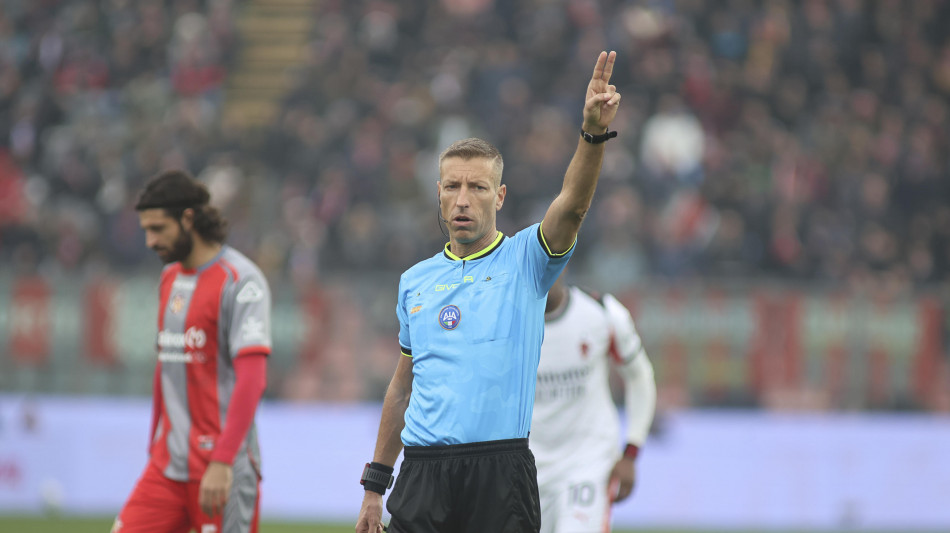 Calcio: Massa arbitra Roma-Inter, a Doveri Fiorentina-Napoli